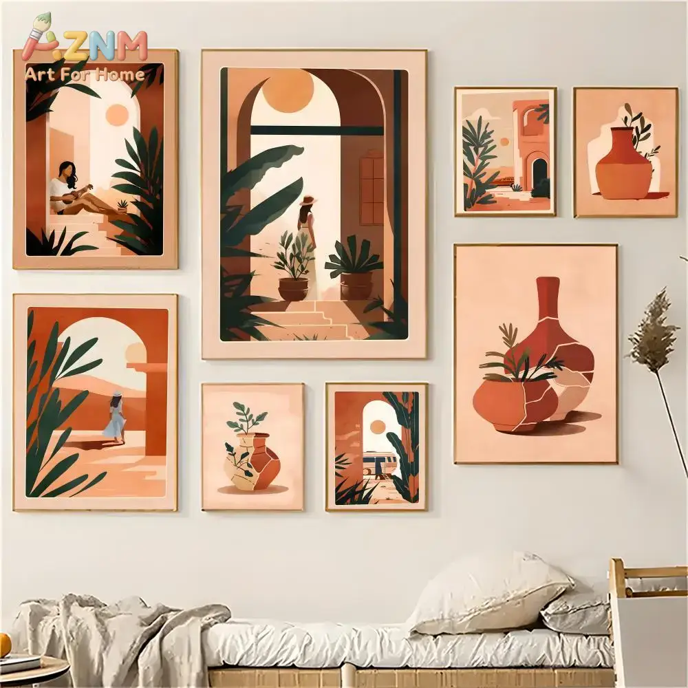 Plant Parenting - AZNM Terracotta Boho Mediterraan canvas print