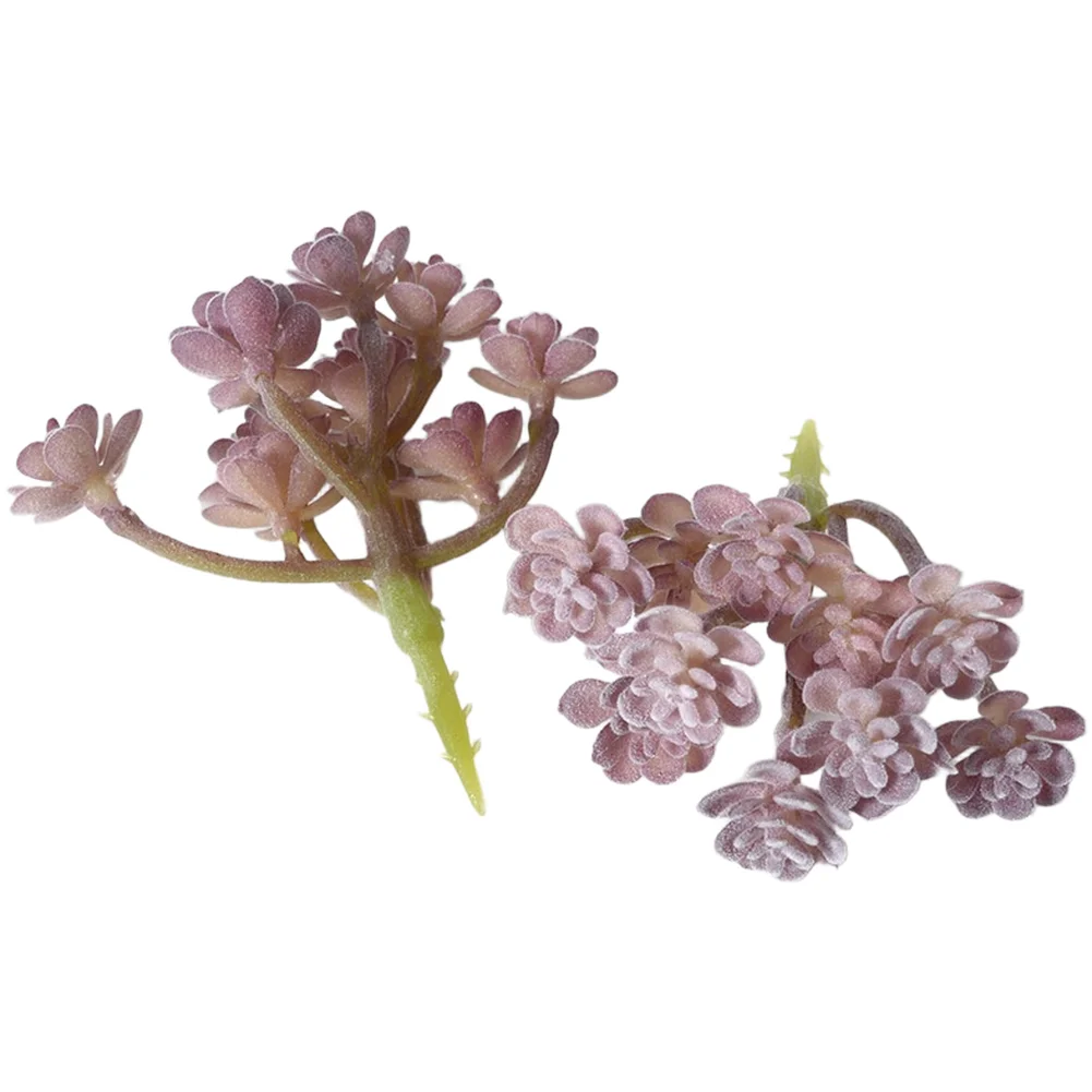 Succulent Arrangement Mini - PVC gevlokte paarse nep-succulenten voor decoratie