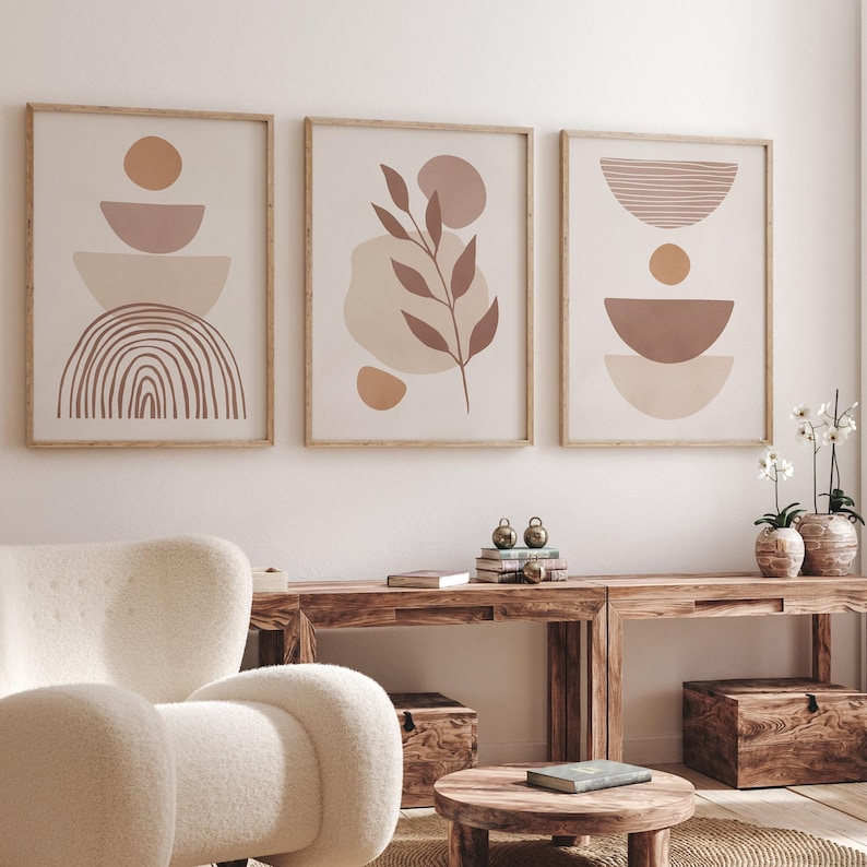 Plant Parenting - 1/3 stuks Boheemse neutrale beige abstracte