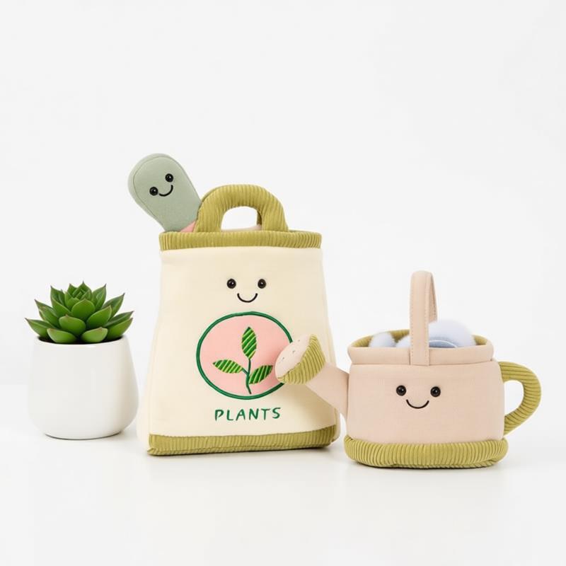 The Plant Parent - Knuffelplantentas met schep, gieter en zachte