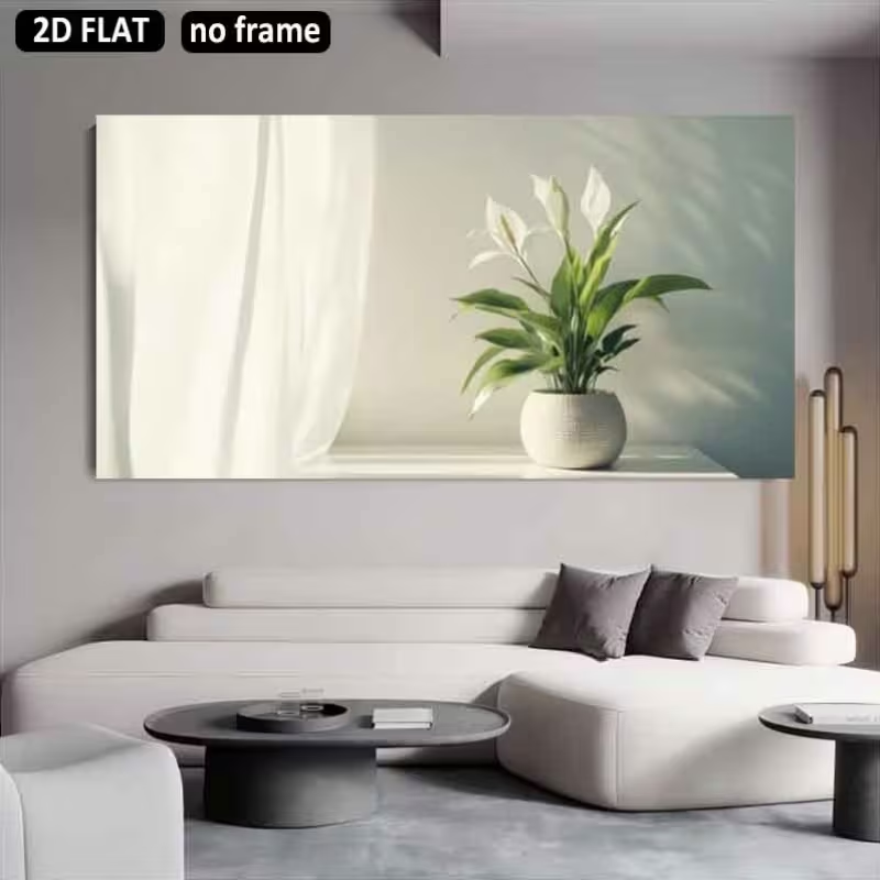 1 stuk (zonder lijst), 2D plat - Peace Lily White recensie en prijs