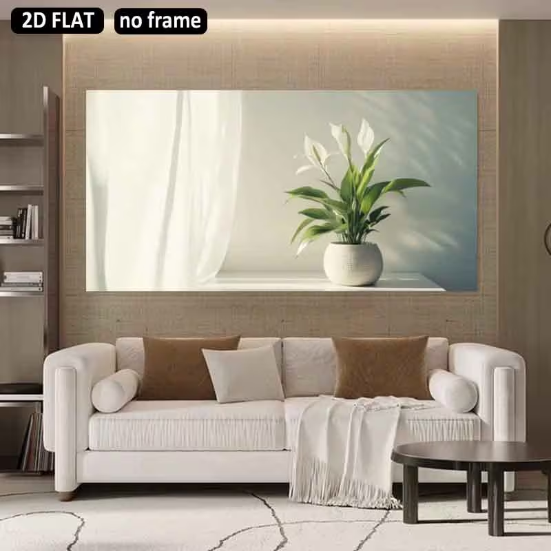 1 stuk (zonder lijst), 2D plat - Peace Lily White recensie en prijs